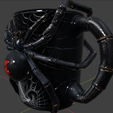 renkli-Yan.png 3D Printable Black Widow Spider Mug - Gothic & Horror Cup STL obj