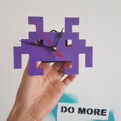 20180125_124746.jpg Fichier STL gratuit Space Invader retro gaming clock・Modèle pour impression 3D à télécharger