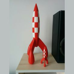 Sans titre-1.jpg Fichier STL gratuit Fusée Tintin (Tintin Rocket)・Modèle pour impression 3D à télécharger
