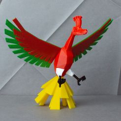 Ho-oh.jpg Archivo 3MF Ho-Oh Pokemon Low Poly・Plan imprimible en 3D para descargar