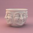 Pot-Faces-of-Joy-Multi-Face-Smiling-Planter-STL-for-3D-Printing-1.jpg Pot Faces of Joy - Multi-Face Smiling Planter STL for 3D Printing