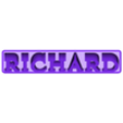 Richard_Elegant.STL Richard 3D Nametag - 5 Fonts