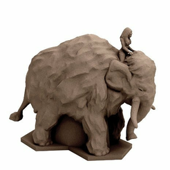 Shaman.png Free STL file Shamanic Mammoth Rider (18mm scale)・Design to download and 3D print