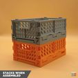 10.jpg 3D Printable Stackable Foldable Storage Crate
