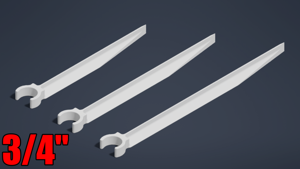 Download free STL file 3/4"" PVC Pipe Stake 8", 10" & 12" • 3D