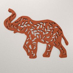 Elephant-Wall-Decoration-WARAJ59-preview.jpg STL file Elephant Wall Decoration WARAJ59・3D printer design to download