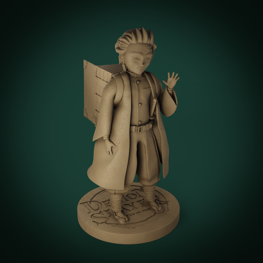 tanjiro-eng-base.png Tanjiro Kamado (and Nesuko) - Demon Slayer 3D print model