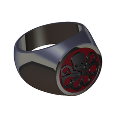 1.png Fichier STL Captain America - Red Skull - Hydra Ring・Design à télécharger et à imprimer en 3D