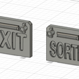 Panneau-sortie-2.png 1/24 Panneau sortie / Exit sign diecast
