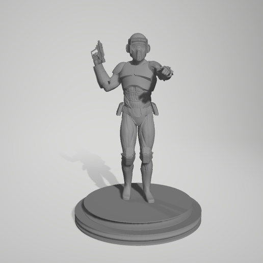 Enhanced Trooper Heavy E Blaster Star wars Legion Miniature 3D Printed