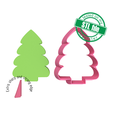 7772560_A_1.png Christmas tree, Winter, New Year, 3 Sizes, Digital STL File For 3D Printing, Polymer Clay Cutter, Earrings, Cookie, sharp, strong edge