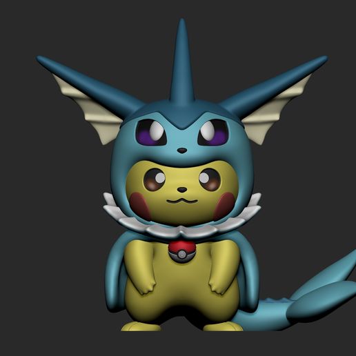 🐉 Pokemon - Pikachu Eeveelutions Cosplay New Version・ STL File for 3D