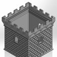 88e75b46-c4e3-49db-86d1-d0d21684a958.jpg A square pencil case in the shape of a castle tower