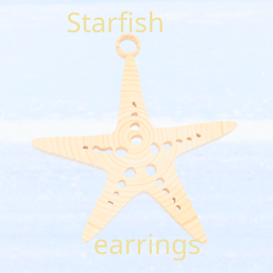 a —-. Starfish cei aan te est eee aise * prs go ee: < ee ed eal | Free STL file Starfish earrings・3D print object to download