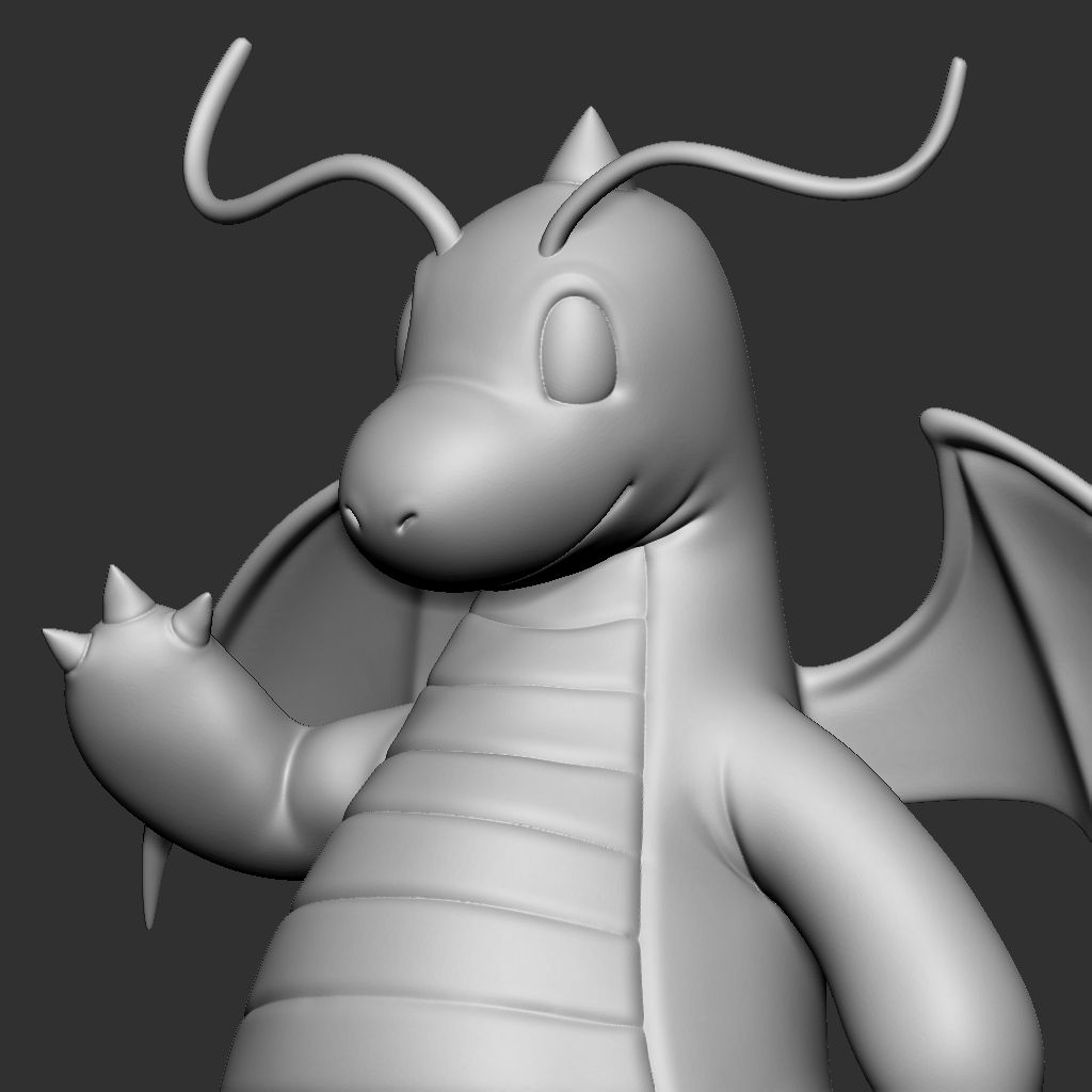 7.jpg Download OBJ file dragonite pokemon • 3D printable object, ydeval
