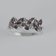 6.png Marquise & Round Diamond Cluster Ring | 3D Printable