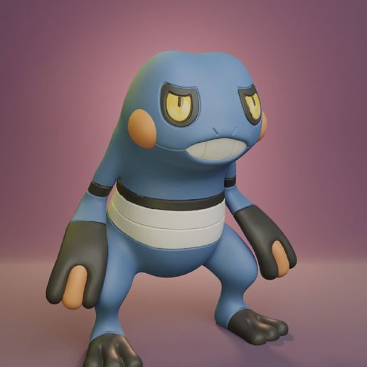 Download STL file Pokemon - Croagunk • 3D printing template ・ Cults