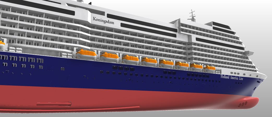K3.jpg STL-Datei Holland America Line Kreuzfahrtschiff MS Koningsdam herunterladen • Objekt zum 3D-Drucken, LinersWorld