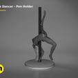 poledancer-right.170.png STL file Pole Dancer - Pen Holder・3D printable design to download