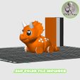 9.jpg Flexi Mini Triceratops | Print In Place | No Supports