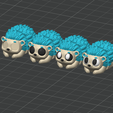 3d-view-hedgehog-flexis-2.png Flexi Hedgehog (Easter Egg Hunt Mega Pack) with Multicolor & Keychain Versions, No Supports 3D Print STL/3MF