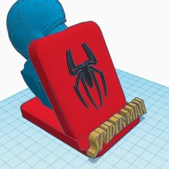 1.jpg Free STL file soporte telefono celular spiderman・3D printer model to download