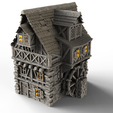 11.png Medieval Architecture - two story house with porch