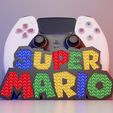 Render6.jpg Super Mario (Logótipo) - Suporte para comando com peças avulsas