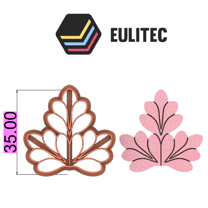 hoja-triple-eulitec.com.png STL file Polymer clay cutter/ Belle triple feuille/Lorren3d・3D printable model to download, EULITEC