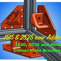d7ba0d44020005209304d42e65863bce_display_large.jpg Archivo STL gratis Soportes de placas angulares de extrusión para 1515, 2020, 2525, 3030 ó 4040・Plan de la impresora 3D para descargar