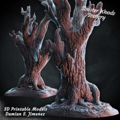 3.jpg Old Tree 2 - 3D terrain for tabletop games Pre supported 3D model