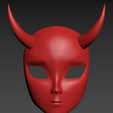 2.png Yuppie Psycho red devil mask with horns STL 3D print model