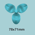 size.png Phalenopsis Orchid 03 Petals - Molding Arrangement EVA Craft