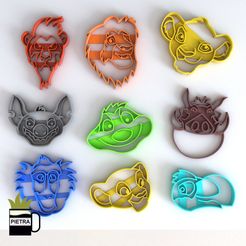 17.jpg STL file KING LION FONDANT COOKIE CUTTER・Template to download and 3D print