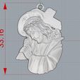 Screenshot_1.jpg Jesus with a cross pendant medallion jewelry 3D print model