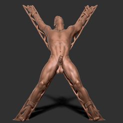 02.JPG Файл 3D CONTEMPORARY NAUGHTIES ART - X Stand Bondage・Дизайн для загрузки и 3D-печати