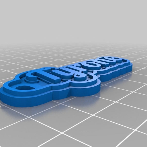 My Customized Multiline Tag or Keychain - 3D model önizlemesi