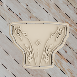 untitled.png STL file COOKIE CUTTER ceramic hands・3D printable design to download