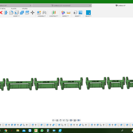 Electric chain from 35mm up to 120mm 3D model