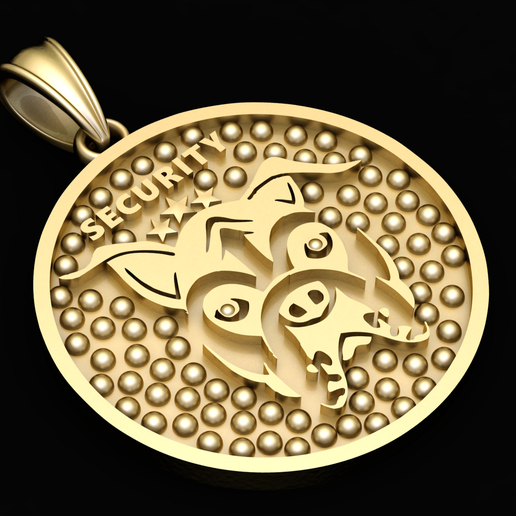 Dog Coin Pendant – 3D Printable Jewelry CAD Model (STL, OBJ, 3DM, FBX)