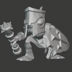 ghj.PNG Free STL file Murloc Paladin・Model to download and 3D print