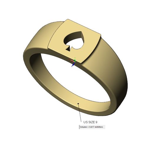 volume2.jpg Ace of spades engraving signet ring US sizes 5to9 3D print model