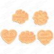Valentine's Day lettering cookie cutter set of 5.jpg Valentines Day cookie cutter set of 56