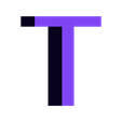 T.STL Arial font - all CAPS - A through Z