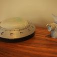 IMG_7665.jpg Funny Cool Google Home Stand | Sci Fi Space Nest Mini Holder | Retro Grey UFO Spaceship Smart Speaker Holder | Unique Decoration Child Son