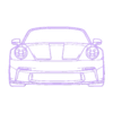 Porsche_911 992 touring front.stl Wall Silhouette: All sets