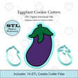 Etsy-Listing-Template-STL.png Eggplant Cookie Cutters | Standard & Imprint Cutters Included | STL Files