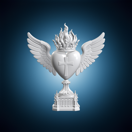 Sacred Heart Trophy 3D Print Model