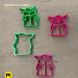 IMG_20191127_133137.png Archivo STL Cortador de galletas Yoda Baby Mandalorian・Plan de impresora 3D para descargar