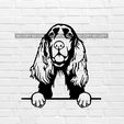 murbrique.jpg Field Spaniel dog wall decoration